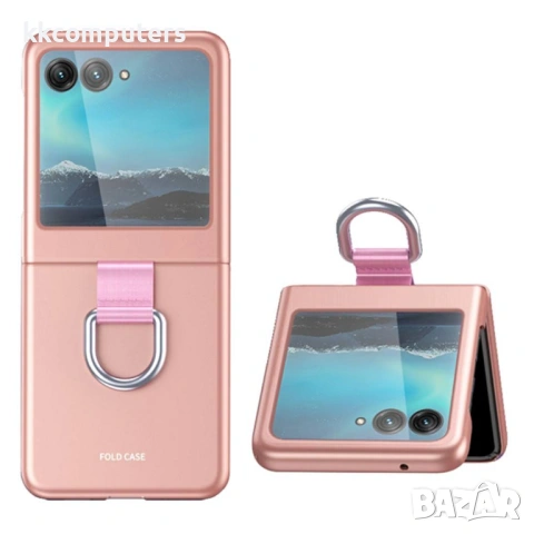 Твърд защитен калъф с ринг държач за Motorola Razr 40 Ultra 5G, снимка 2 - Калъфи, кейсове - 53187865