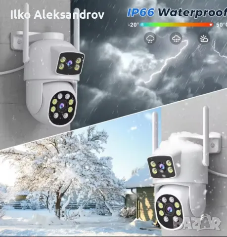 Двойна 10МР водоустойчива камера, снимка 2 - IP камери - 48660250