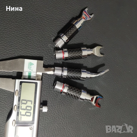 Furutech Y родиеви конектори за тонколони, снимка 3 - Тонколони - 52860739