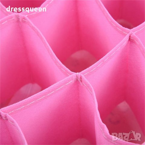 2550 Комплект от 3бр.розови органайзери за бельо и чорапи с капаци, снимка 10 - Други стоки за дома - 28482066