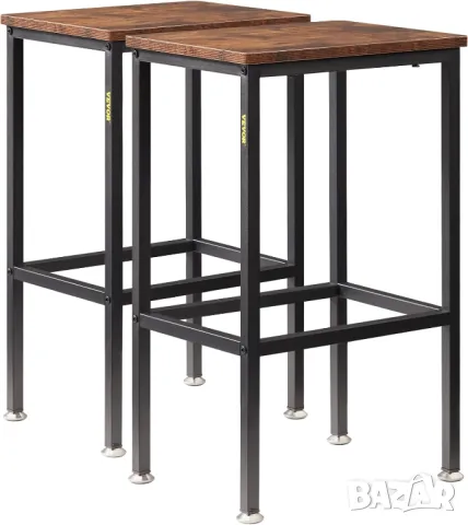 Рустик бар стол 65 см висок правоъгълен комплект 2 бр. Индустриален