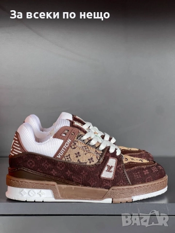 Louis Vuitton Дамски Кафеви Маратонки👟Дамски Спортни Обувки Код E1111, снимка 5 - Маратонки - 52658133