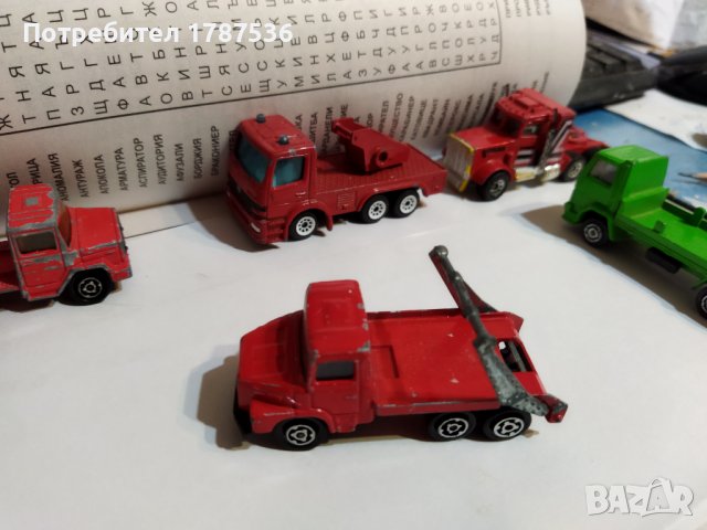   Червено камионче на Majorette No 222 Multi Benne Truck 1/100 France Vintage Toy Car Diecast AG764, снимка 4 - Колекции - 38901685