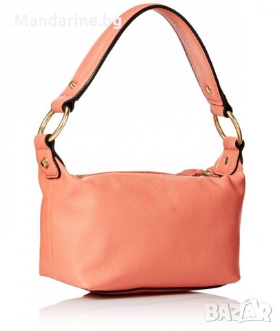 ПРОМО 🍊 GUESS 🍊 Малка кожена дамска чанта в розово златисто 20x14x9 см нова с етикети, снимка 4 - Чанти - 26374952