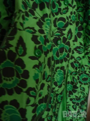 Пеньоар зелен нов от социализма 1976 година с етикет домашен, снимка 3 - Други - 48138578