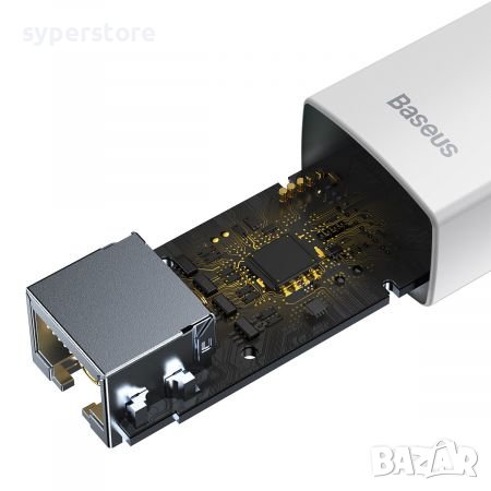 Лан Карта Baseus WKQX000102, Кабелна, USB към RJ-45, 1Gbps, Бял, снимка 4 - Кабели и адаптери - 38181371