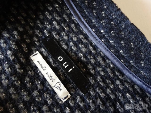 OUI Jacket Suit Made in Italy Дамско Яке Сако в Байкър Стил Размер S Ново, снимка 10 - Якета - 29042618