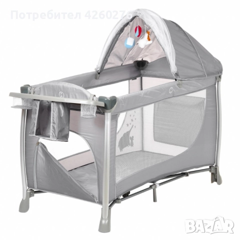 Детска кошара Zizito doris на 2 нива, снимка 7 - Бебешки легла и матраци - 52456441