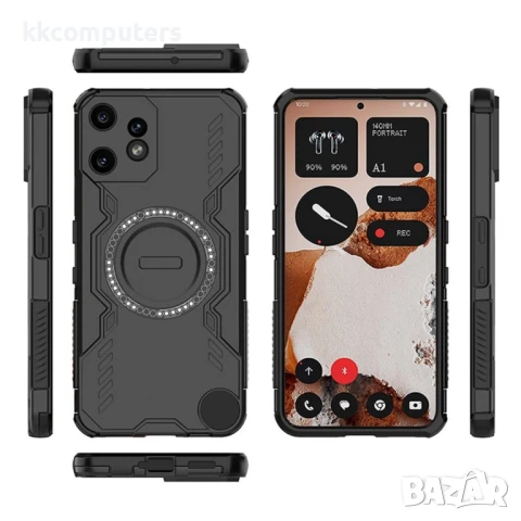 Nothing CMF Phone 2 Pro Удароустойчив Magnetic /Butterfly Armor Hollow Heat Dissipation /PC + TPU Ка, снимка 7 - Калъфи, кейсове - 50845328