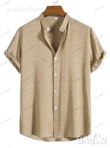 Мъжка модна модерна ежедневна риза с къс ръкав и яка, 7цвята , снимка 4 - Ризи - 40847586