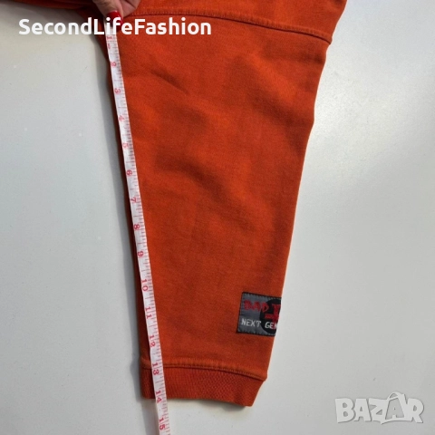 Мъжка тениска с дълъг ръкав Bad + Mad Vintage, размер S пуловер в оранжев цвят, снимка 6 - Суичъри - 52990940