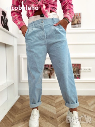 Дамски панталони от рипсено кадифе LIVANS, 5цвята , снимка 8 - Панталони - 53206315