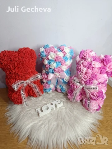 Ръчно изработени мечета от рози!, снимка 9 - Декорация за дома - 50606054