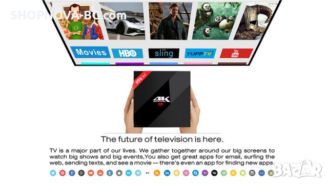 TV Box H96 PRO PLUS с 3GB RAM и 32G ROM, Android 7.1, процесор Amlogic S912, 2.4G / 5G, UHD 4K, снимка 6 - Плейъри, домашно кино, прожектори - 28102376