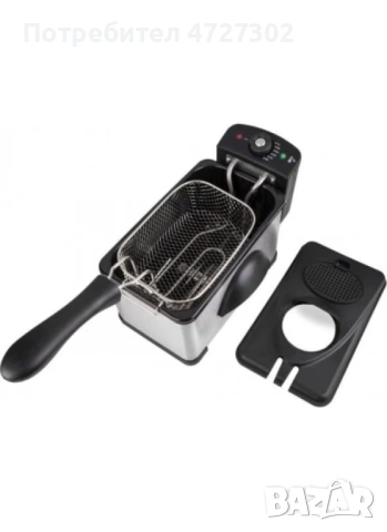 Фритюрник Voltz, 2000W, 2л./ 3л., демонтиращ се съд, капак и филтър,инокс, 2 ГОДИНИ ГАРАНЦИЯ, снимка 3 - Фритюрници - 53418446