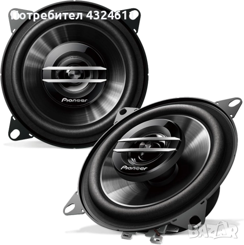 Колонки за автомобил, Pioneer TS-G1020S, 4″ 2-лентов, 210 W макс. / 30 W RMS, 4 Ω, Coaxial, 1 двойка
