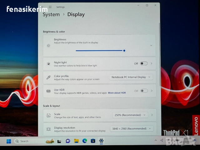 15.6' 4K OLED Touch i7-9850H Lenovo ThinkPad X1 Extreme 16GB DDR4/512GB NVMe/Бат 4ч., снимка 8 - Лаптопи за работа - 52982523