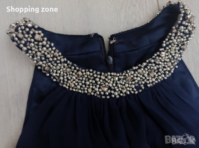 Дълга официална бална рокля в тъмно синьо, снимка 5 - Рокли - 40386041