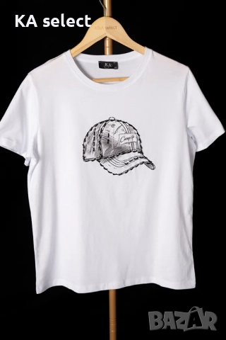 Тениска с черни мъниста, снимка 2 - Тениски - 51454507