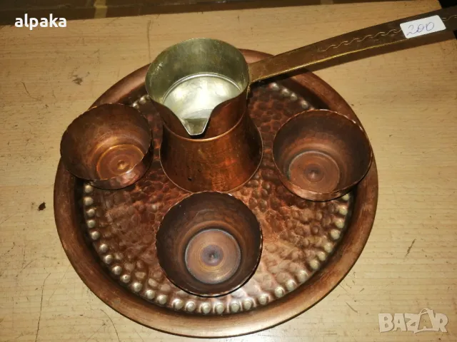 Продавам меден сервиз за кафе или ракия, снимка 2 - Сервизи - 47426661