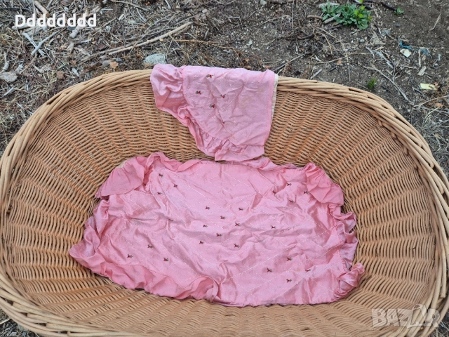 Стара Плетена бебешка кошара от 1935 г., снимка 7 - Антикварни и старинни предмети - 51776034