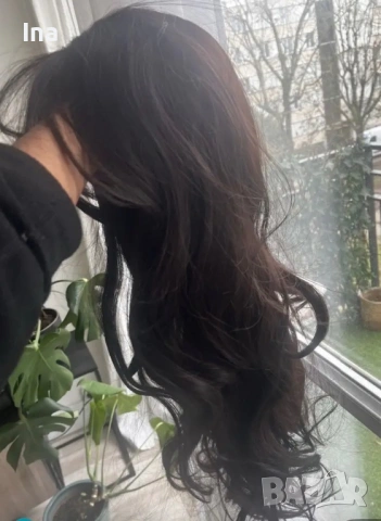 Тъмно кестенява перука , снимка 4 - Аксесоари за коса - 53105130