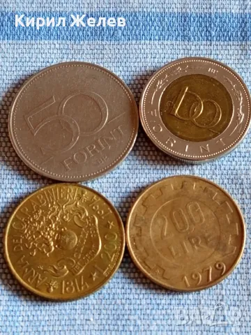 Четири монети от цял свят ИТАЛИЯ, УНГАРИЯ редки за КОЛЕКЦИЯ ДЕКОРАЦИЯ 39981