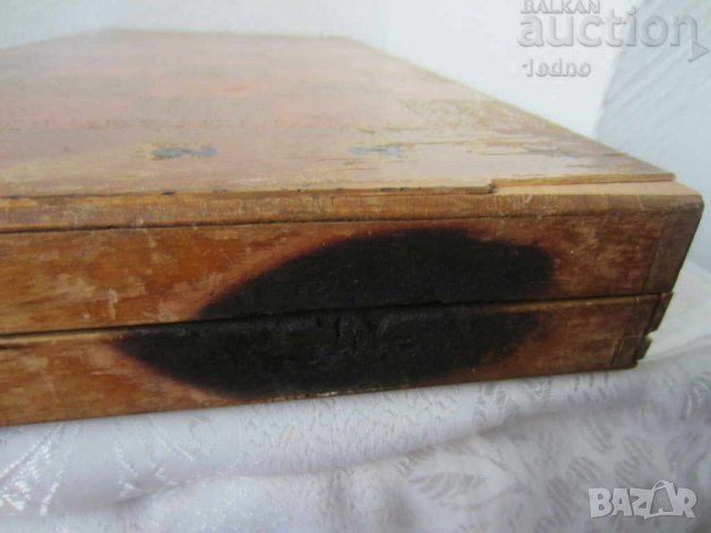 Стара дървена кутия за шах и табла 47 см, за игра, снимка 4 - Други ценни предмети - 28881502