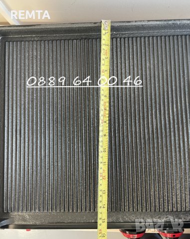 Професионална Газова скара чугунена плоча Оребрена 70х51см с газова защита CE, снимка 4 - Обзавеждане за заведение - 34818554