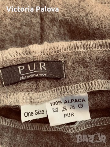 Модерна шапка PUR SKANDINAVIEN 100% алпака, снимка 7 - Шапки - 43549817