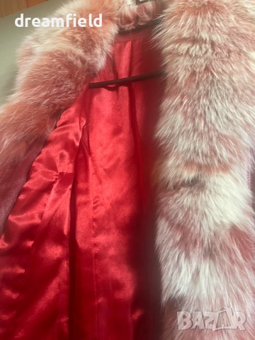 Младежко палто - кожа с богата гарнитура лисица, снимка 5 - Палта, манта - 52325683