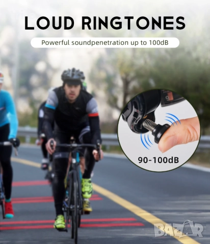 ThinkRider Иновативен мини звънец от алуминиева сплав 110dB за велосипед, тротинетка, снимка 3 - Аксесоари за велосипеди - 52183339