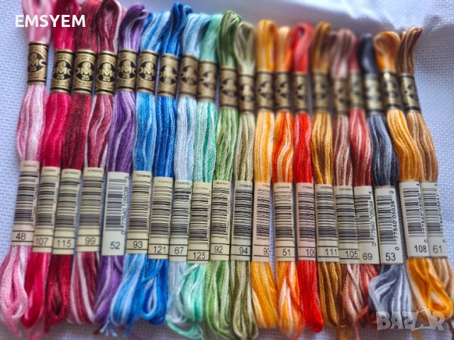 Мулине DMC меланж ,дължина 8 м, 6 нишки, 100 % памук