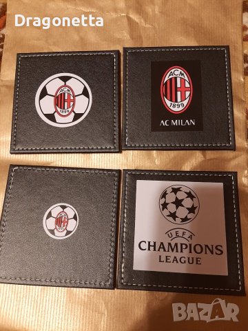 4 Подложки за чаши серия ФК Милан-за фенове