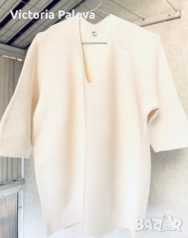 UNIQLO красива блуза кокон екрю, снимка 2 - Блузи с дълъг ръкав и пуловери - 44126041