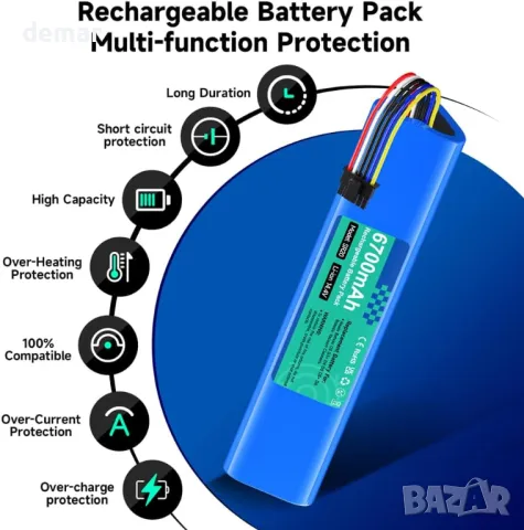 CITYORK 14.4V 6700mAh батерия, съвместима с прахосмукачка робот Neato Botvac D3 D3+ D5 D5+ D6 D7, снимка 5 - Прахосмукачки - 48497002
