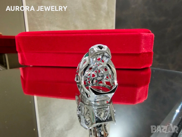 CARTIER Panthere de Cartier White Gold Large Пръстен, снимка 9 - Пръстени - 53194432