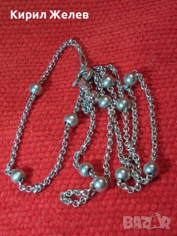 ПОСРЕБРЕНО ИТАЛИАНСКО НЕЖНО ФЕШЪН АРТ КОЛИЕ от БЛАГОРОДНА НЕРЪЖДАЕМА СТОМАНА 40233