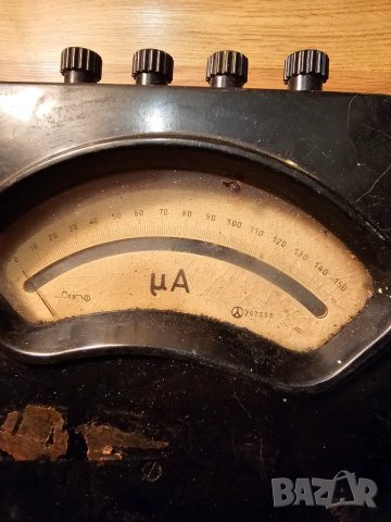 Немски Микроамперметър 0 - 150 микроампера за ценители и колекционери , снимка 2 - Друга електроника - 49106240