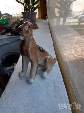 Колекционерска порцеланова фигура статуетка териер порцелан, снимка 5 - Антикварни и старинни предмети - 53444397