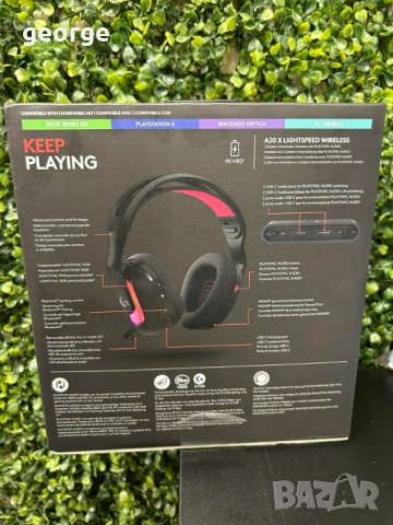 Гейминг слушалки Logitech - Astro A20 X, безжични, черни - нови, снимка 2 - Слушалки и портативни колонки - 52974736
