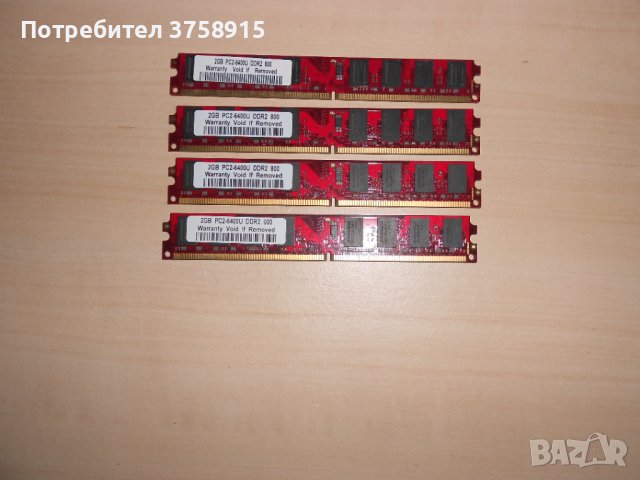 304.Ram DDR2 800 MHz,PC2-6400,2Gb,KINGBOX.Кит 4 броя НОВ