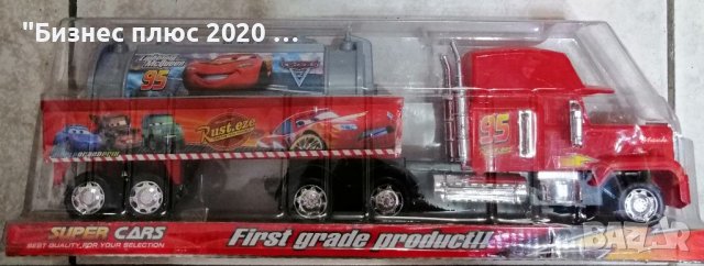 Различни детски камиони"Макуин"с различни товари , снимка 2 - Коли, камиони, мотори, писти - 38922547