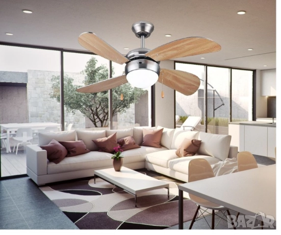 Вентилатор Muhler - таванен, осветление, 42'', снимка 7 - Други стоки за дома - 52100183