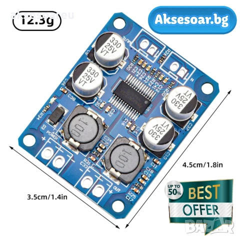 Нов мощен моно цифров Hi-Fi аудио усилвател клас D с мощност 60 W готов модул на сглобена платка, снимка 16 - Ресийвъри, усилватели, смесителни пултове - 53176267