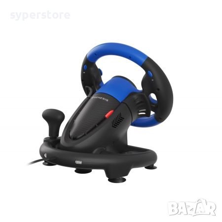 Волан с педали за компютър и игри Геймърски Genesis Driving Wheel Seaborg 350, снимка 5 - Джойстици и геймпадове - 36963528