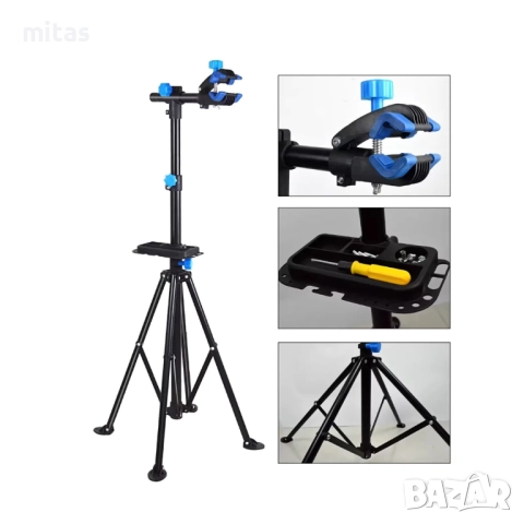 Работен стенд за сервизиране на велосипед MARTAR, 107-188см, До 35кг., снимка 7 - Аксесоари за велосипеди - 50406280