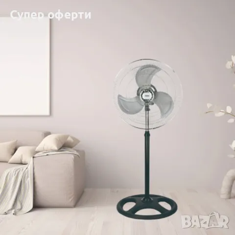 Вентилатор 3 в 1 Rosberg, 70W, 18", на стойка, за стена, настолен
