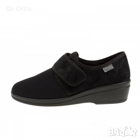 DR ORTO HELA Ортопедични дамски обувки, Черен стреч, снимка 2 - Дамски ежедневни обувки - 26452272