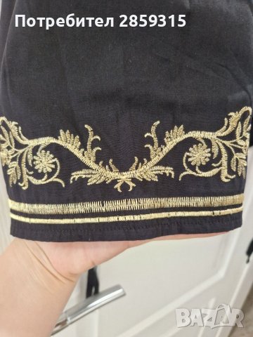 Дамска елегантна черна риза, снимка 2 - Ризи - 37630522